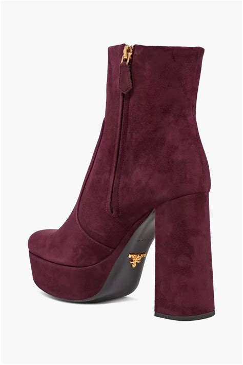 prada chelsea boots womens|Prada suede platform ankle boots.